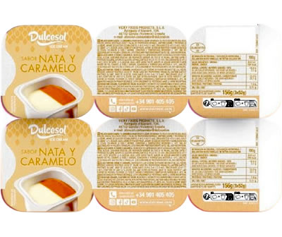 Vasitos de Nata e Caramelo